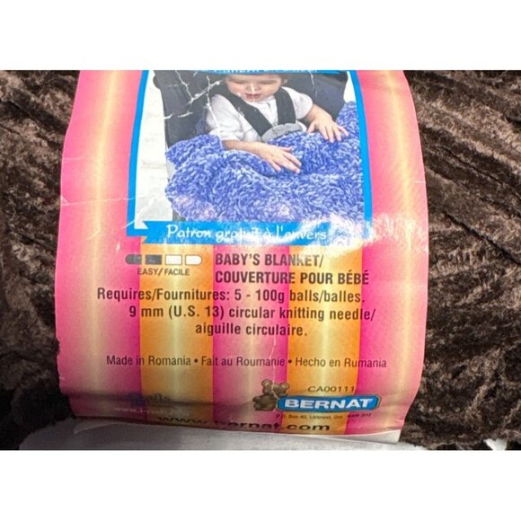 Bernat Velour Yarn 10 Pack Super Bulky 6 Chocolate Tard 100% Acrylic 100g 3.5oz - Picture 3 of 6